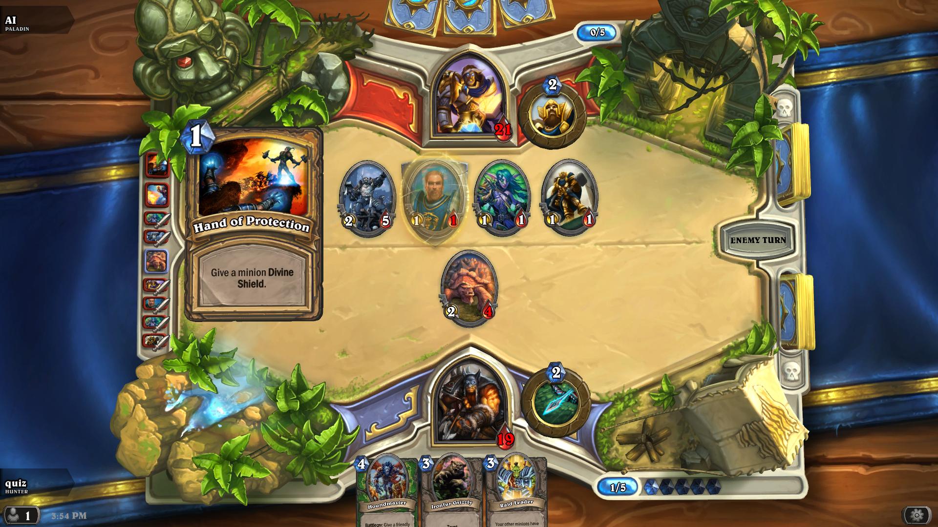 Hand of Protection Paladin hearthstone