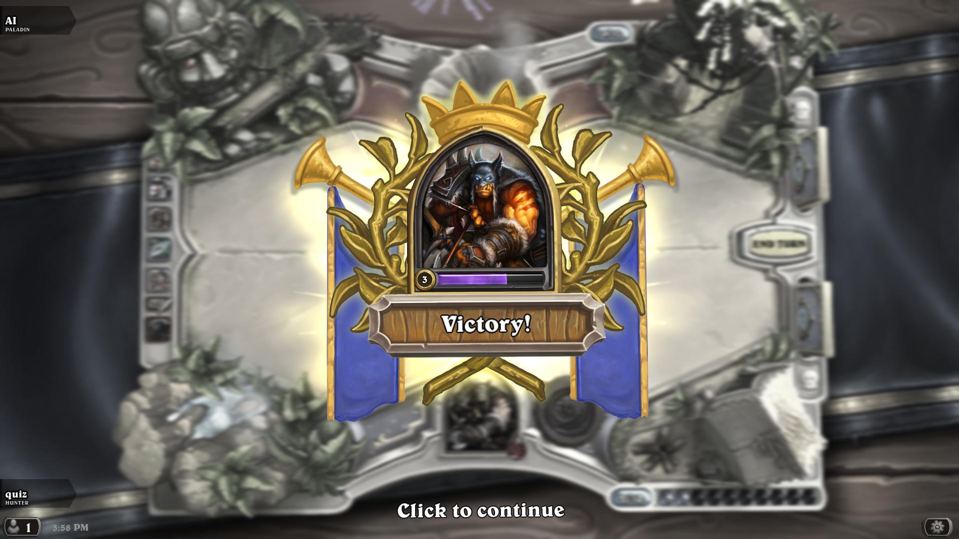 Hunter Victory Hearthstone hearthstone