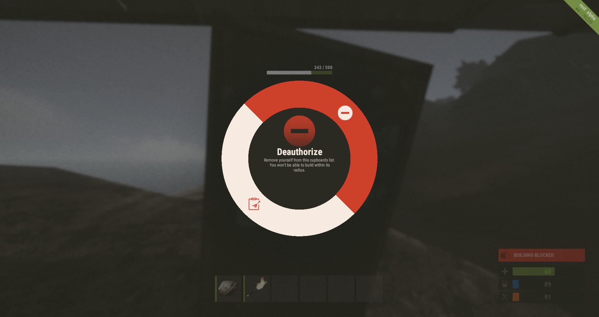 Deauthorize rust