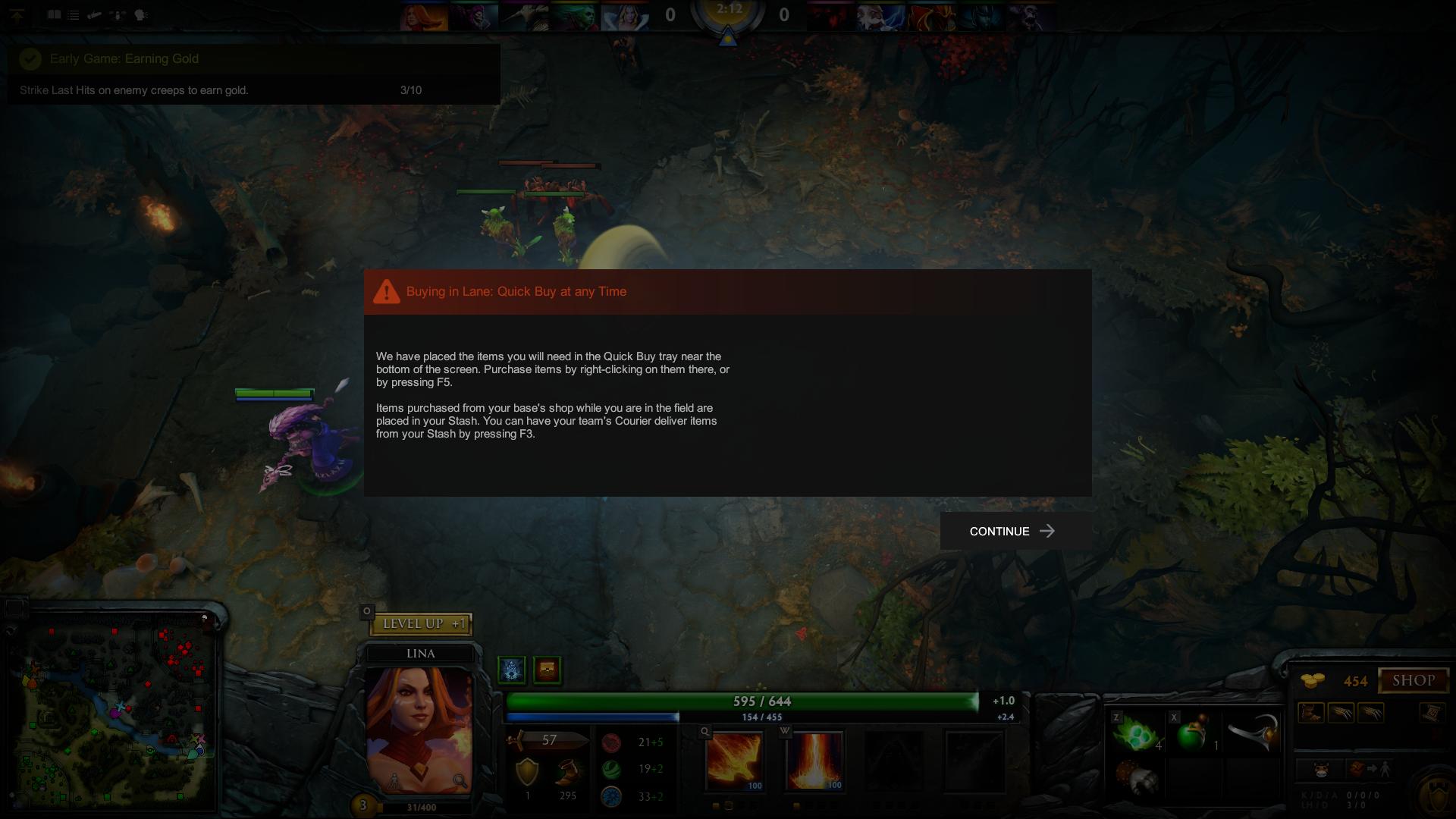 Buying in Lane dota 2