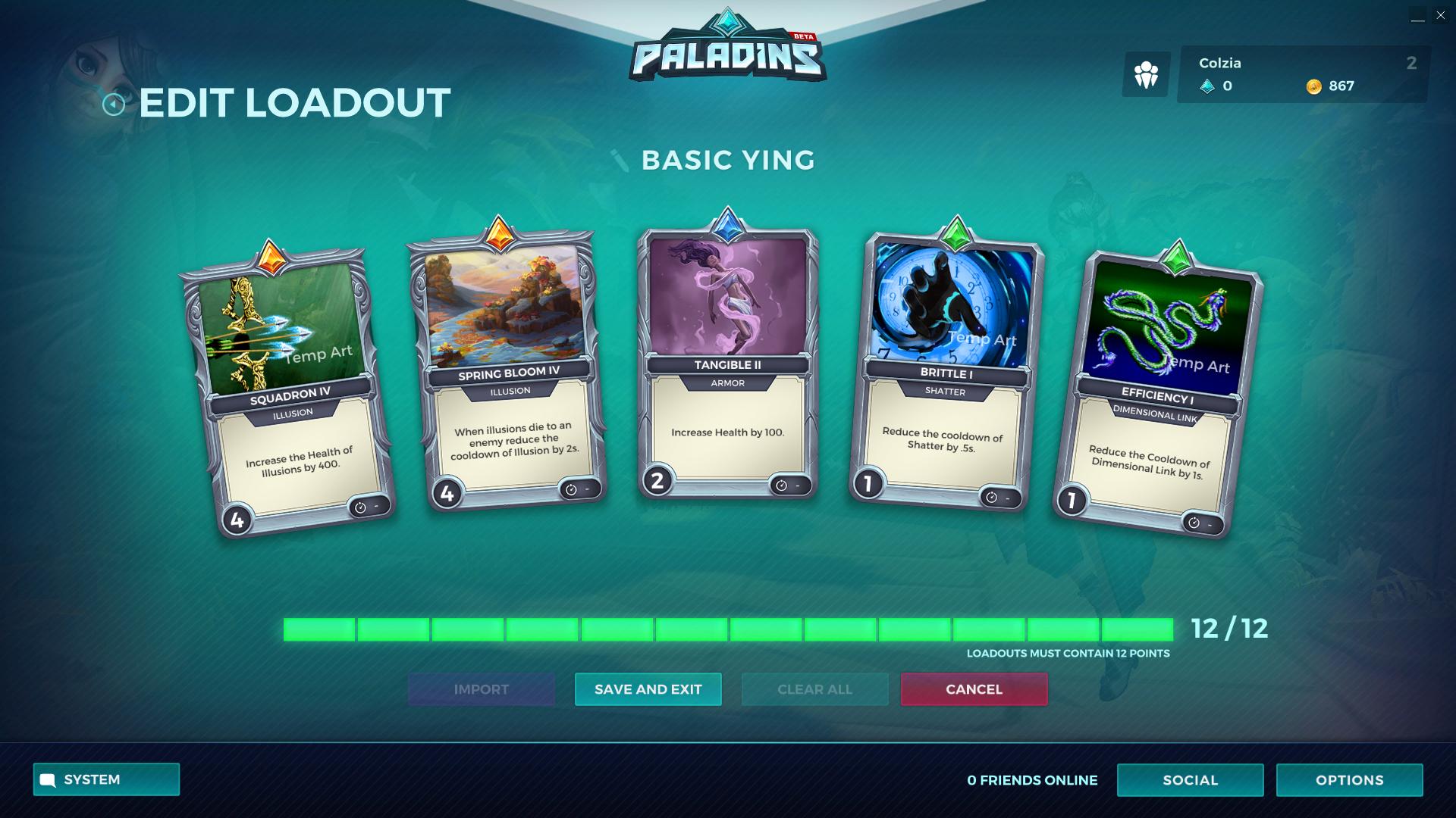 Loadout paladins