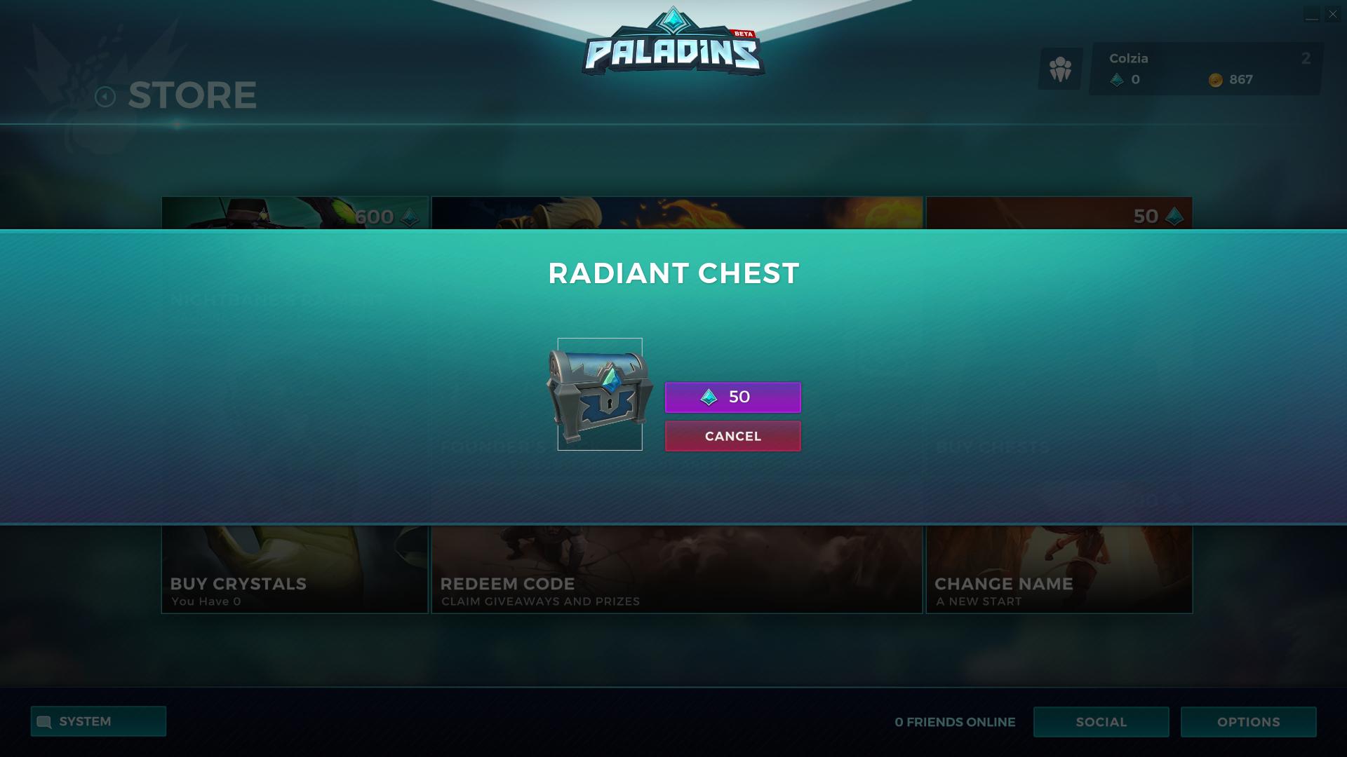 Radiant Chest paladins